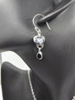 India Gems Gray and Black Amethyst Earrings with Matching Pendant with Chain