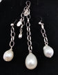 Special Concepts Dangling Long Chain Pearl Earrings with Matching  Pearl Pendant