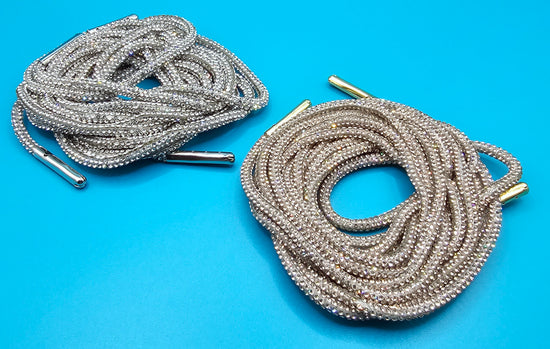 Silver Crystal Shoe Strings